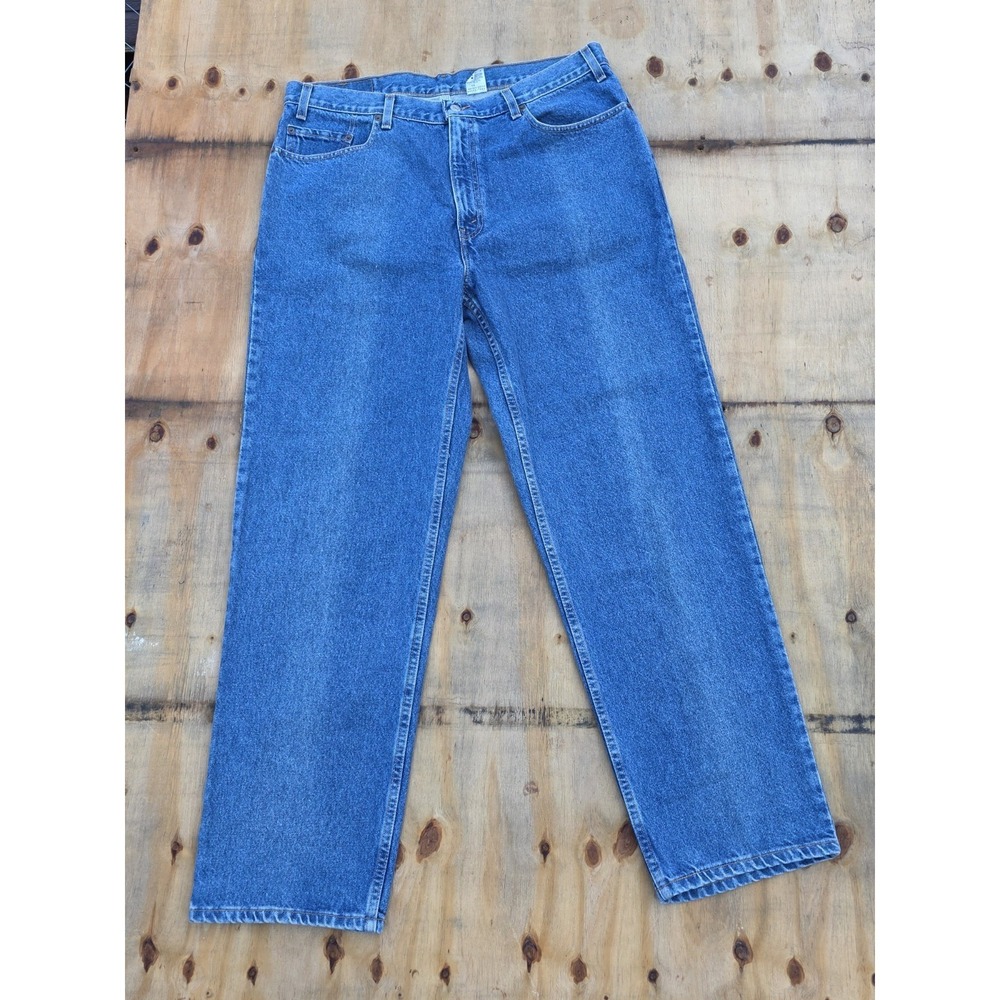 Vtg Levis 550 Relaxed Straight Leg Jeans 40x32 Blue Denim Made in Mexico Y2K